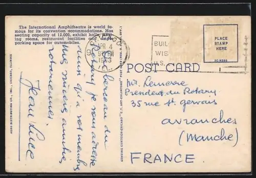 AK Chicago, IL, View of International Amphitheatre taken from Inside of Yards