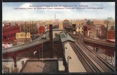 AK Chicago, IL, Marshfield Station of the Metropolitan L