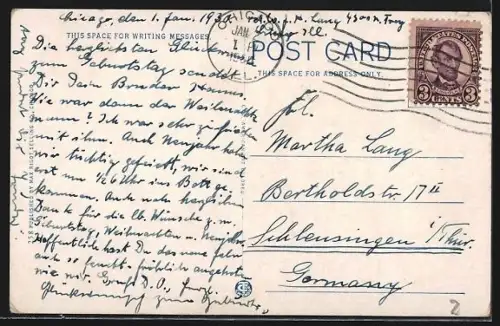 AK Chicago, IL, Michigan Avenue, North from Stevens Hotel