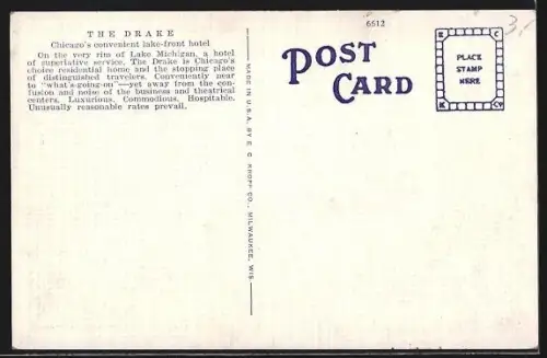 AK Chicago, IL, The Drake, Lake Shore Drive and Upper Michigan Ave