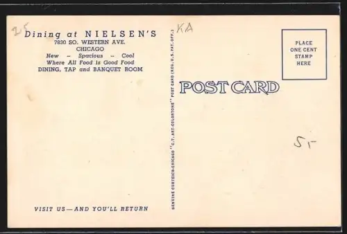 AK Chicago, IL, Nielsen`s French Fried Chicken Restaurant, 7830-40 South Western Ave.