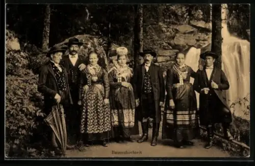 AK Bauernhochzeit in Schwarzwälder Tracht