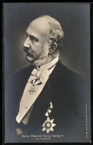 AK Portrait seine Majestät König Georg V. von Hannover