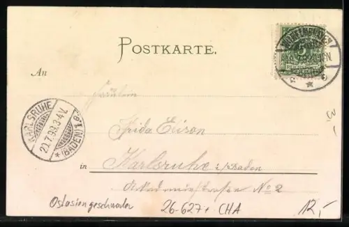 Künstler-AK Johann Georg Siehl-Freystett: Kriegsschiff S.M.S. Fürst Bismarck des Ostasiengeschwaders auf hoher See