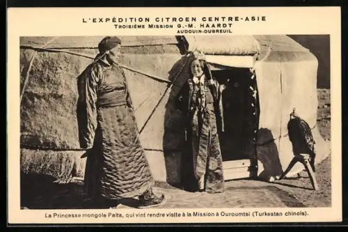 AK Ouromtsi, La Princesse mongole Palta, qui vint rendre a visite à la Mission à Ouroumtsi