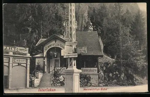AK Interlaken, Talstation der Heimwehfluh-Bahn