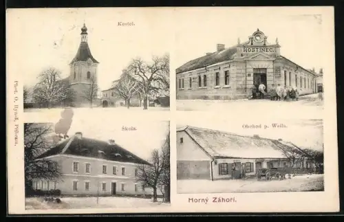 AK Horni Zahori, Kostel, Skola