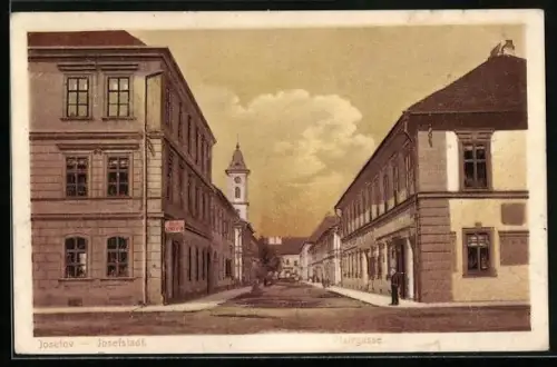 AK Josefstadt / Josefov / Jaromer, Farní ulice, Pfarrgasse