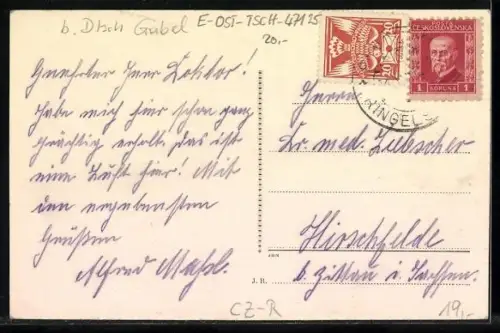 AK Finkendorf bei Ringelshain, Gasthaus zur Quelle, Ortspanorama