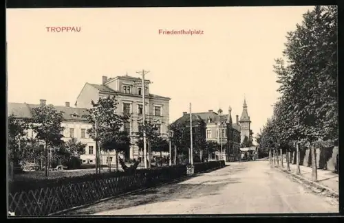 AK Troppau, Partie am Friedenthalplatz