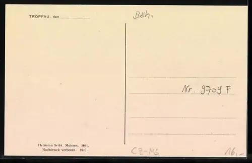 AK Troppau, Partie am Friedenthalplatz