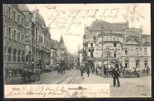 AK Essen, Blick in die Kettwigerstrasse
