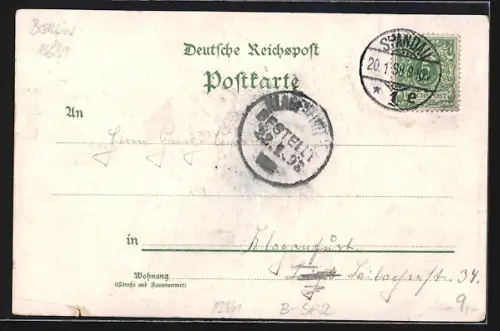 Lithographie Berlin-Spandau, Neue Garnison-Kirche, Dampdfer passiert den Ort, Pferdekutsche