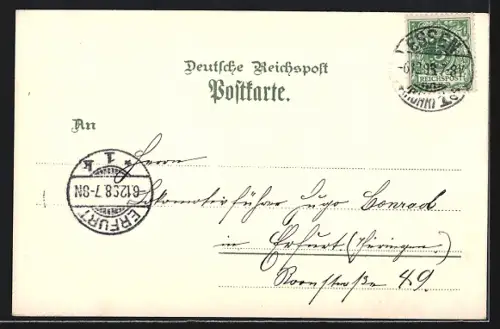 Lithographie Essen, Villa Hügel, Ruhrstein