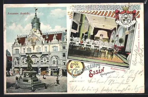 AK Essen /Ruhr, Gasthof Colosseum, Kaiser-Café, Äussere Ansicht