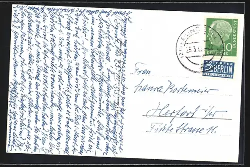 AK Bünde /Westf., Bahnhofstrasse mit Geschäften