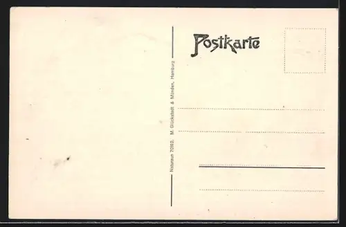 AK Bünde i. W., Bahnhofstrasse mit Kirche