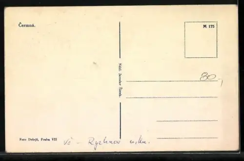 AK Cermná, Kirche, Strassenpartie, Ortspartie