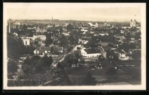 AK Kostelec na Orlicí, Panorama mit Strassenpartie