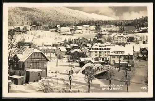 AK Spindleruv Mlýn, Panorama im Schnee