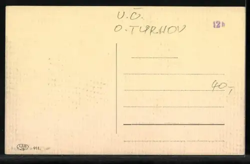 AK Valdstejn, Panorama mit Kirche