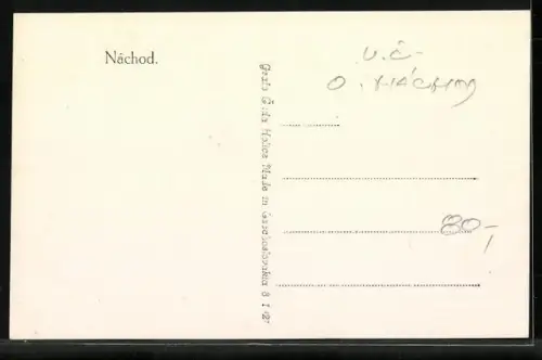 AK Náchod, Panorama mit Schloss