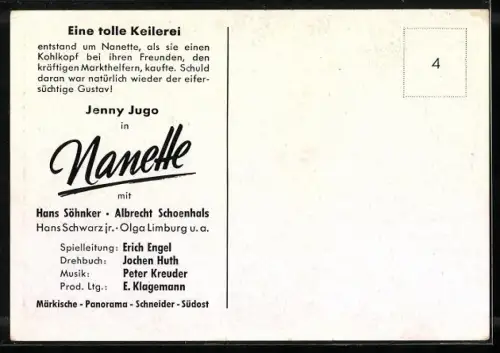 AK Filmszene aus Eine tolle Keilerei mit Jenny Jugo