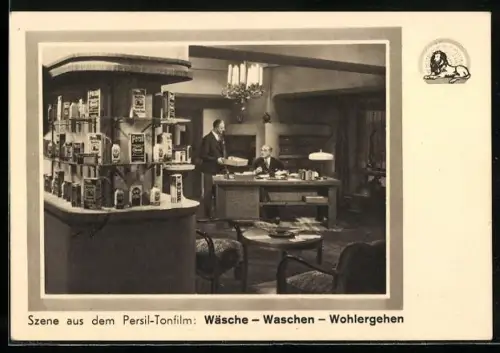 AK Filmszene aus dem Persil-Tonfilm Wäsche - Waschen - Wohlergehen