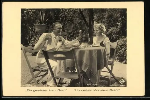 AK Hans Albers und Karin Hardt in Ein gewisser Herr Gran