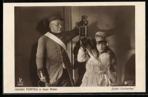 AK Filmszene aus Gräfin Küchenfee, Schauspielerin Henny Porten