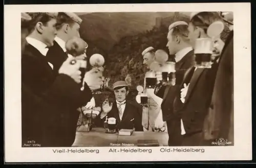 AK Filmszene aus Alt-Heidelberg, Ramon Novarro