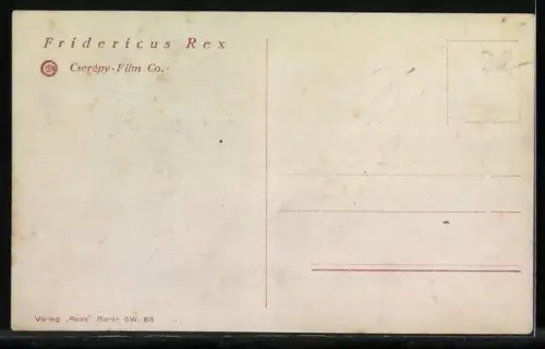 AK Fridericus Rex, Filmszene mit Otto Gebühr als Kronprinz Friedrich