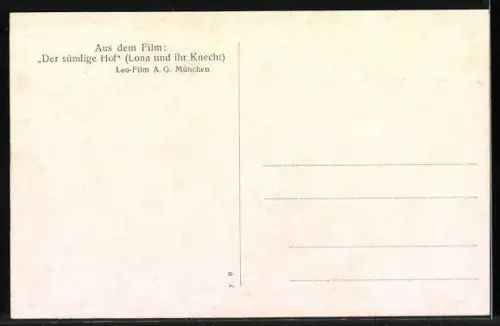 AK Filmszene aus Der sündige Hof, Lona und ihr Knecht