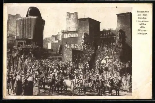 AK Filmszene aus dem Sascha Monumentalfilm 'Die Sklavenkönigin'