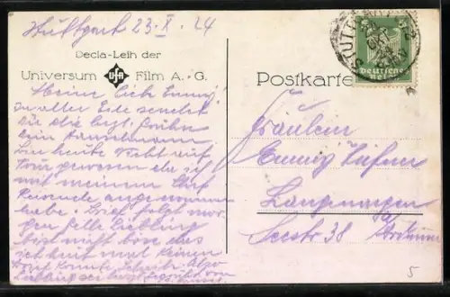 Künstler-AK Filmszene aus Die Sklavenkönigin