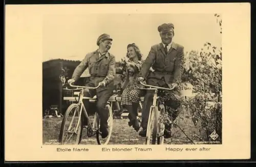 AK Filmszene, Willy Fritsch, Lilian Harvey, Willi Forst, Ein blonder Traum