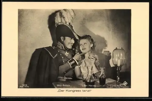 AK Der Kongress tanzt, Willy Fritsch und Lilian Harvey in einer Filmszene