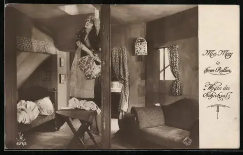 AK Filmszene aus Wogen des Schicksals mit Mia May