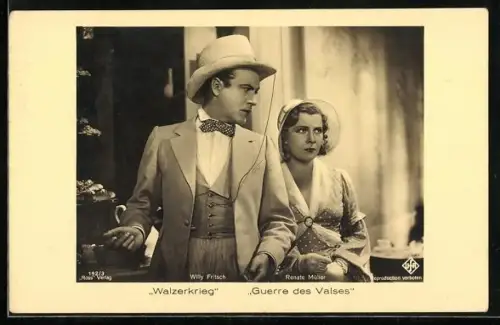 AK Filmszene aus Walzerkrieg mit Willy Fritzsch und Renate Müller