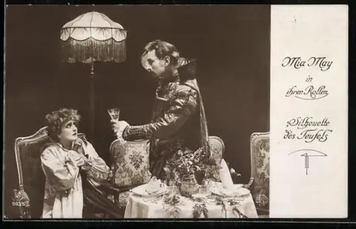 AK Mia May in ihren Rollen, Silhouette des Teufels