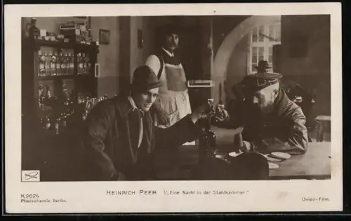 AK Eine Nacht in der Stahlkammer, Filmszene mit Heinrich Peer