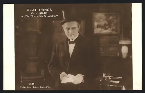 AK Olaf Fönss in Die Ehre seiner Schwestern, Filmszene