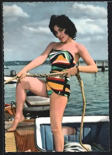 AK Schauspielerin Mara Lane im Badeanzug