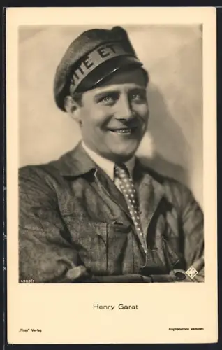 AK Schauspieler Henry Garat mit einer Mütze