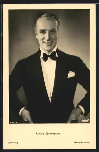 AK Schauspieler Louis Graveure im Frack