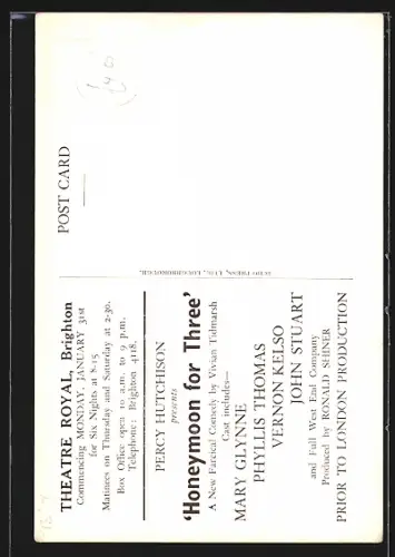 AK Schauspielerin Phyllis Thomas mit lächelndem Gesicht