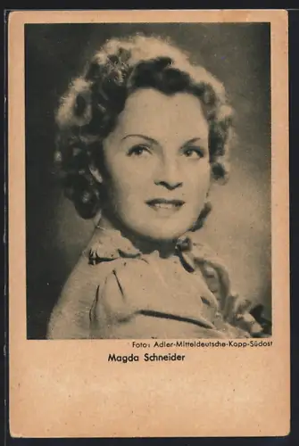 AK Schauspielerin Magda Schneider im rechten Profil