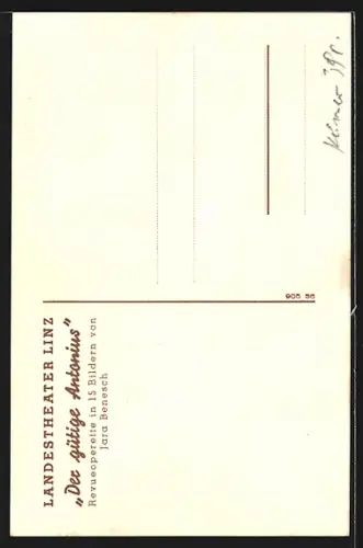 AK Linz, Landestheater Linz, Schauspieler Josef Stelzer in Der gütige Antonius