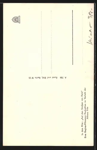 AK Schauspieler Michel Auclair in dem Film Auf den Strassen von Paris