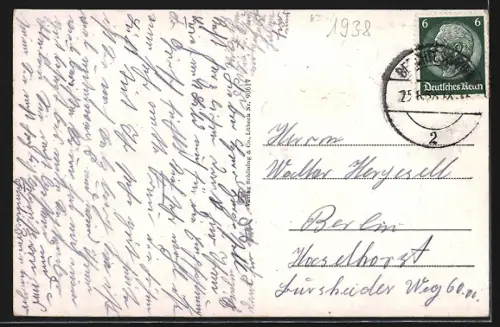 AK Berchtesgaden-Au, Ort mit Watzmann, Hochkalter und Reiteralpe